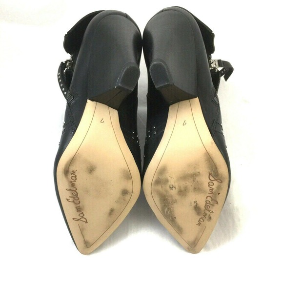 Sam Edelman Royce Studded Leather Ankle Boot Black - Picture 6 of 7